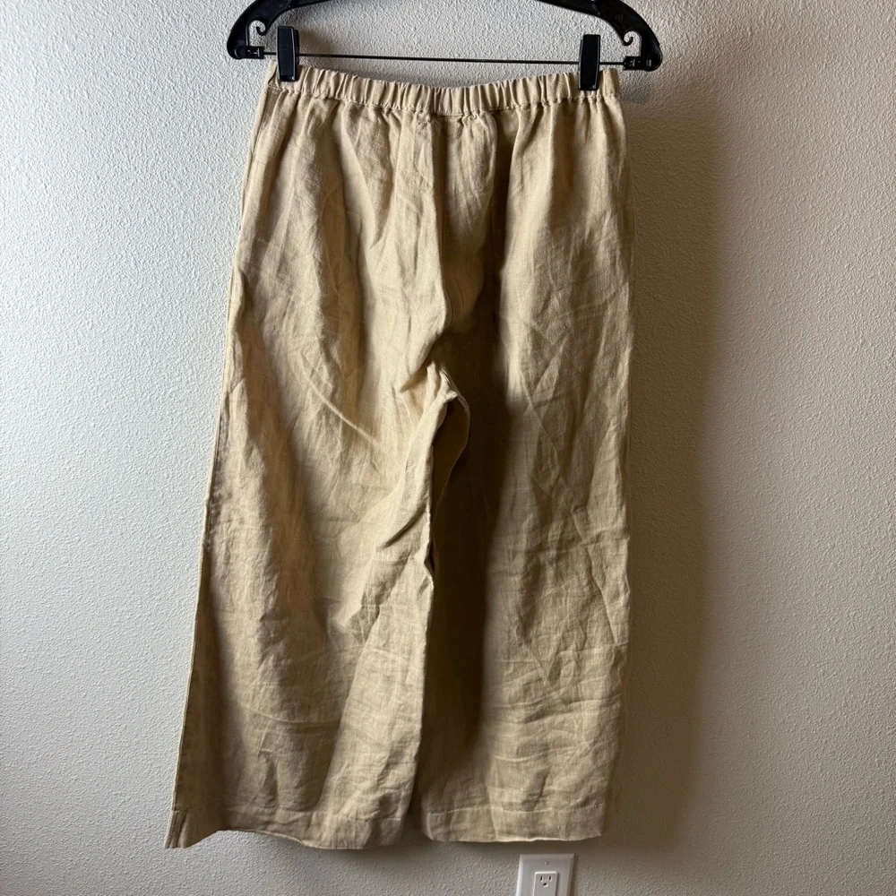 NWOT Frank & Eileen Maisie Pull On Crop Wide Leg Linen Pant Casual Women’s Small - Picture 9 of 12
